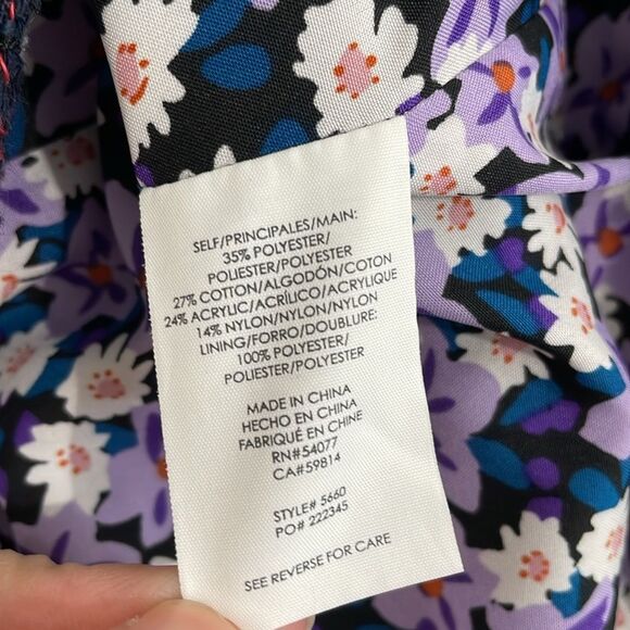 CAbi Coat Headline Topper Belted Women’s 10 Multi-Stripe Lined Thigh Length - Picture 10 of 11